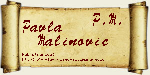 Pavla Malinović vizit kartica